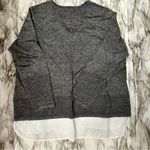 Calvin Klein Womens Sz 1X Black V Neck Sweater With Shirttails Salt And Pepper Photo 2