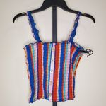 Liberty Love Multi Color Striped Accordion Crop Photo 8