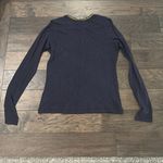 Goldie NWT  Lewinter Navy Long Sleeve Gold Tipped Ringer Tee Sz L Photo 7