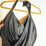 Athleta  Black Wrap One Piece Swimsuit Bathing Suit Size 40D/40DD Photo 3