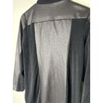 Chico's Travelers Womens Size 1 Small Open Cardigan Classic Black Faux Leather Photo 3