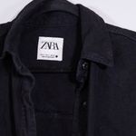 ZARA Cotton Denim Jean Snap Front Jacket Collared Multi Pocket Shacket Shirt Top Photo 1