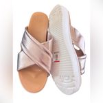UGG  Women's Zayne Crossband Slide Platform Sandal Sz 9.5 Rose Gold Cushion NIB Photo 2