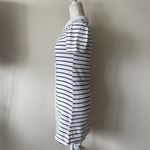 ZARA WHITE POLO COLLAR STRIPED COTTON KNIT DRESS WITH CONTRAST BUTTONS SIZE S Photo 4