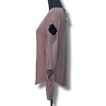 Chaser New Thermal Vented V-Neck Muted Lilac Cut Out Long Sleeve Top Medium Photo 3