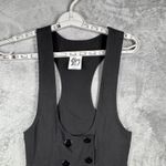 VTG Byer Too! Dress 2 Black Racerback Button Front Whimsigoth Dark Academia Y2K Photo 3