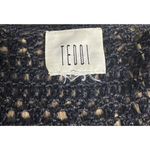 Vintage 90s Teddi Black Embroidered Floral Dress Crochet Cardigan Set Size M/L? Size L Photo 10