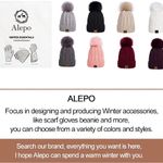 Womens Winter Beanie Hat, Warm Fleece Lined Knitted Soft Ski Cuff Cap with Pom Pom Photo 5