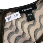 EXPRESS Green Geometric Satin Blouse Women Basic Top Size Small | 48-60 Photo 3