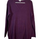 J.Jill  Sweater L/S Blouse Purple V-Neck Pullover Lagenlook Size Large EUC #0656 Photo 0