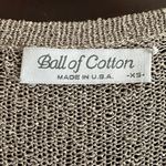 BALL OF COTTON | Handloomed Drapey Knit Asymmetrical Hem Lagenlook Sweater | XS Tan Photo 2