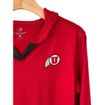 Colosseum Athletics Utah Utes Colosseum Hooded Pull Over Activewear Top Womens L Red Pocketed Sports Photo 2