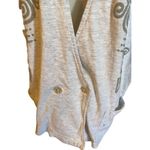 SHoK 80’s Light Gray Button Front Tribal Design Cardigan Jacket/Blazer Size XL Photo 8