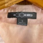 Go Silk Women's Light PInk 100% Linen Long Sleeve Button Down Shirt Size S Photo 6