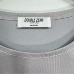 Double Zero Pale Gray Knot Front Short Sleeve Top Women’s Size Large Photo 2
