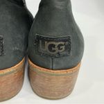 UGG  Darling‎ boots black leather ankle boots trendy women’s size 10 Photo 5