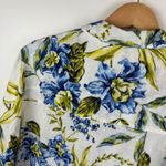Joie Floral 100% Linen Button Down Shirt 1X Long Sleeve Cottage Coastal Resort Photo 2