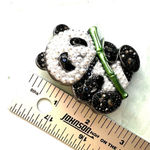 Panda Brooch with Crystals & Faux Pearls Photo 5
