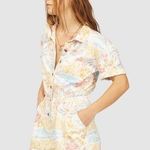 Billabong x Wrangler Cali Sun Button Down Short Sleeve Romper Jumpsuit Photo 0