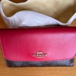 Coach Women's Vibrant Pink and Brown Wallet colorful classic designer rare Photo 0