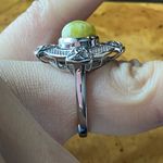 Natural Connemara Marble Sterling Silver Celtic Ring Size 6 Photo 2