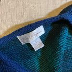 kim rogers Vintage Plaid Navy Green Black 90’s Dark Academia Pockets Gold Buttons Cardigan Photo 11