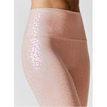 Beyond Yoga ππ High Waisted Midi Legging Tinted Rose Iridescent Pink Leopard XS Photo 9