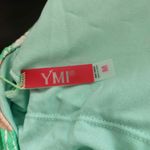 Ymi  Tropical Print One-Piece Swimsuit NWT Size Medium Green and Pink Swimsuit Photo 7