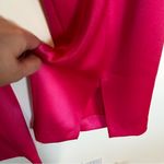 Alice + Olivia Pink Jody High Rise Waist Slit Leg Flare Pants Size 14 Photo 2