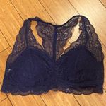 Gilligan & O’Malley Navy Blue Lace Racerback Bralette Sz Medium Photo 1