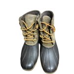 Sperry Top Sider Duck Boots Women Olive Green Waterproof Lace Up Ankle Boots Brown Size 8 Photo 5