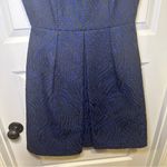 Tahari NWT Black/Blue Brocade Britta Dress size US 4 Photo 7