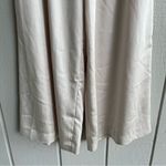 Claudie Pierlot Wide Leg Trousers Pants with Smocked Waist Band Satin Beige 38 Gold Size 6 Photo 7