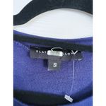 Slate + Willow Ruffle Blouse Long Sleeve Small Navy Blue Parisian Feminine Photo 5