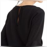 J.Crew Drapey Crepe Tiered Bell Sleeve Top Black Size 6 Photo 2