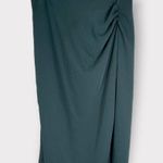 Mango MNG Dark Green Ruched Side Midi Straight Skirt Women's Plus Size XXL NWOT Photo 0
