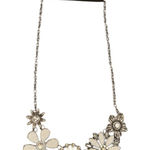 Apt. 9 NWT  Black Metal Floral Flower Bib Necklace Statement Necklace Photo 0