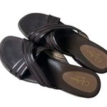 Cole Haan Nike Air Vela Series Brown Wedge Slide-In Sandals Size 8AA Photo 7