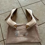 Badgley Mischka Kiara Pump Heel Bridal Prom Latte Nude Tan 9.5 Photo 2