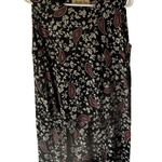 Vintage New Frontier Skirt Top Set Vintage Large Paisley Floral Rayon Western Black Photo 0