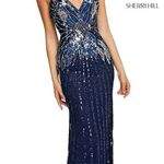 Sherri Hill Navy Dress Photo 1