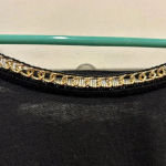 fab'rik Fab’rik Black Dressy T Shirt‎ with Gold Trim size Large Photo 2