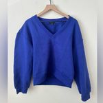 Beyond Yoga NWT  Solid Dropped Shoulder Sweater Blue Small Photo 1