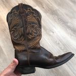 Ariat  Snip Toe Brown Leather Cowgirl Boots Scallop Photo 2