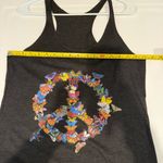 Serendipity Butterfly Peace Sign Black Tank Top Photo 4