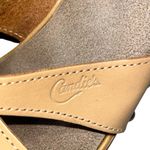 Candie's Vintage 90’s Y2K Candie’s Tan Sandals Slides Mules Heels size 7 38 Photo 4
