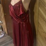 Grace Karin  Plus Size 2XL Red Metallic Sleeveless Mini Dress NWT Photo 4