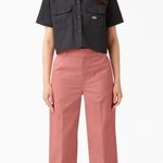 Dickies NWT  Cropped Carpenter Pants - Stonewashed Rosette IN PINK Photo 0