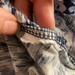 Lucky Brand Boho Navy Floral Border Print Tunic Top Size XL Photo 3