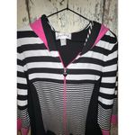 Joseph Ribkoff  striped zip up hoodie, size XS Small, vintage Photo 4